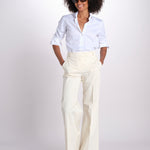 pantalone dritto in cotone MELODY 684 5410 quelledue 