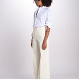 pantalone dritto in cotone MELODY 684 5410 quelledue 