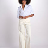 pantalone dritto in cotone MELODY 684 5410 quelledue 