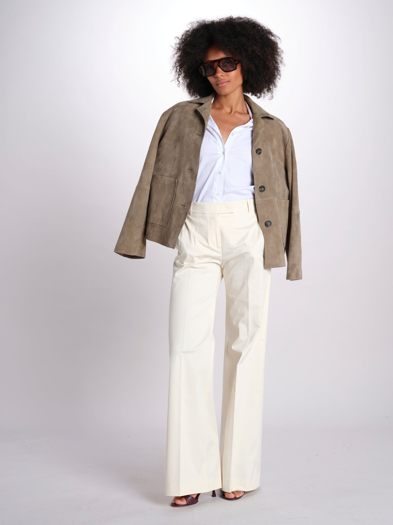 pantalone dritto in cotone MELODY 684 5410 quelledue 