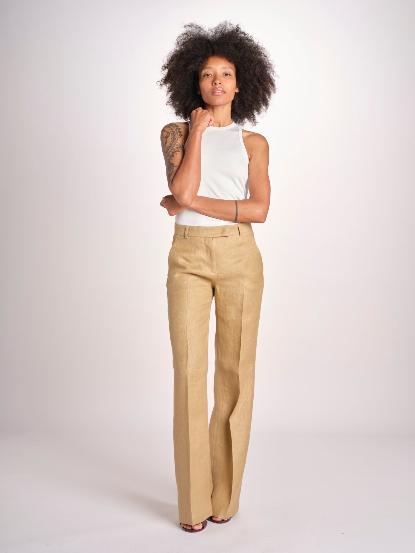 pantalone dritto in canapa MELODY L 33087 805 112 quelledue 