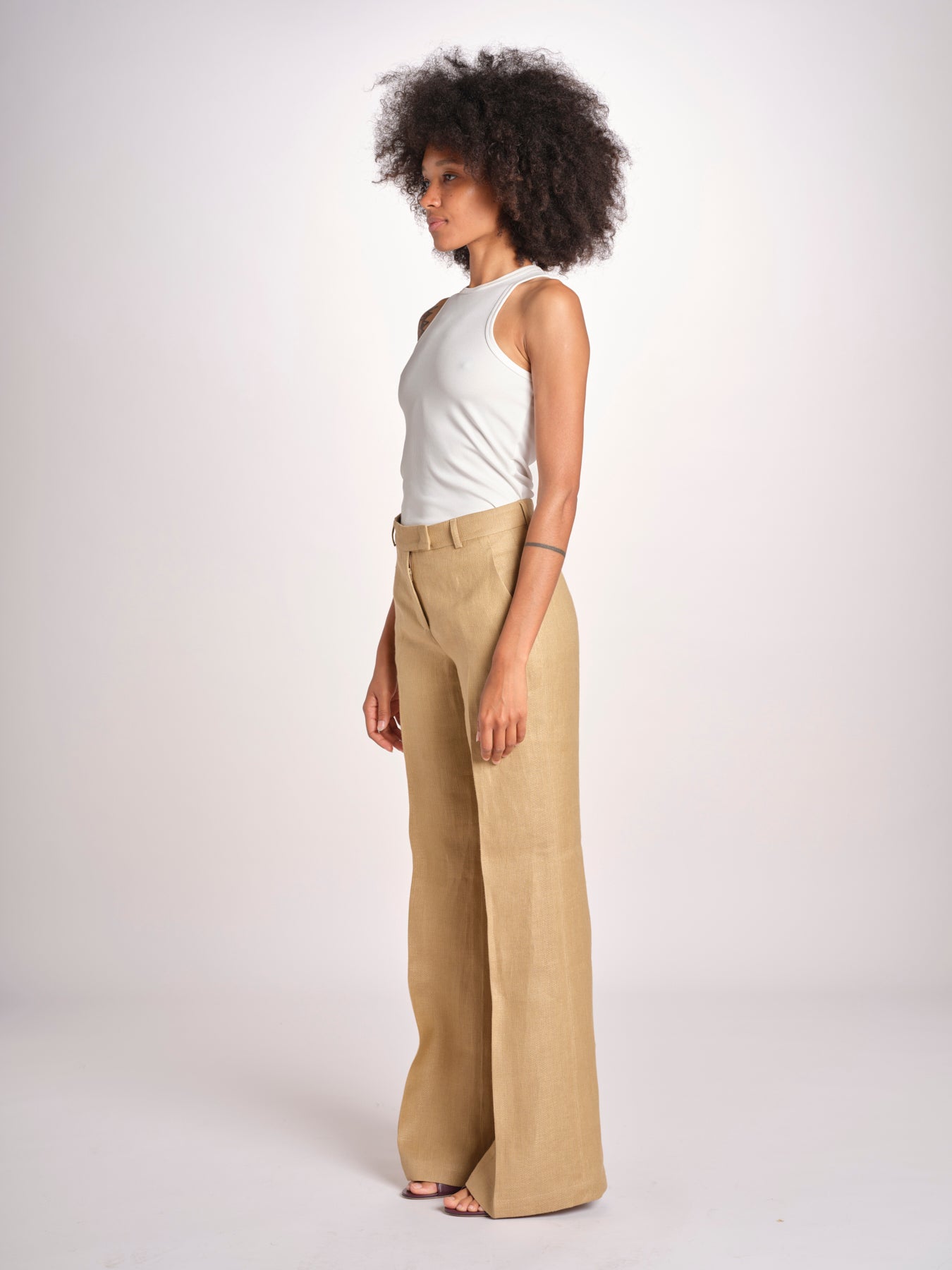 pantalone dritto in canapa MELODY L 33087 805 112 quelledue 