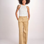 pantalone dritto in canapa MELODY L 33087 805 112 quelledue 