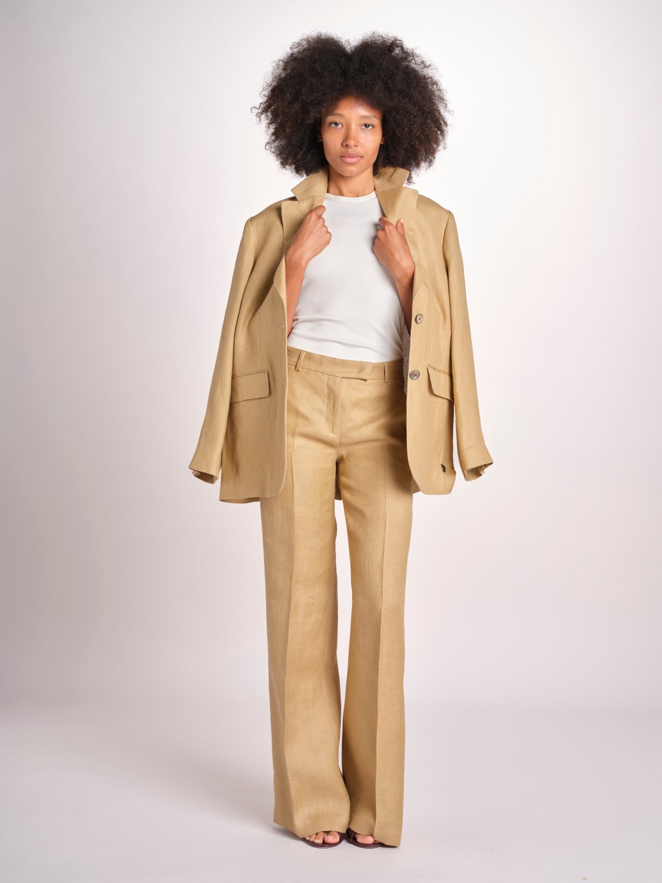 pantalone dritto in canapa MELODY L 33087 805 112 quelledue 
