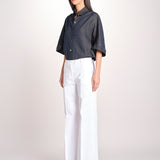 pantalone diritto in cotone MELODY L 684 54 14 BIANCO quelledue 