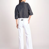 pantalone diritto in cotone MELODY L 684 54 14 BIANCO quelledue 