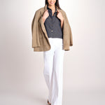 pantalone diritto in cotone MELODY L 684 54 14 BIANCO quelledue 