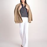 pantalone diritto in cotone MELODY L 684 54 14 BIANCO quelledue 