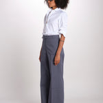 pantalone diritto in cotone MELODY L 684 54 70 SLATE quelledue 