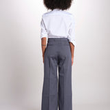 pantalone diritto in cotone MELODY L 684 54 70 SLATE quelledue 