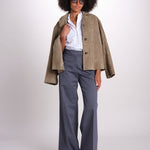pantalone diritto in cotone MELODY L 684 54 70 SLATE quelledue 