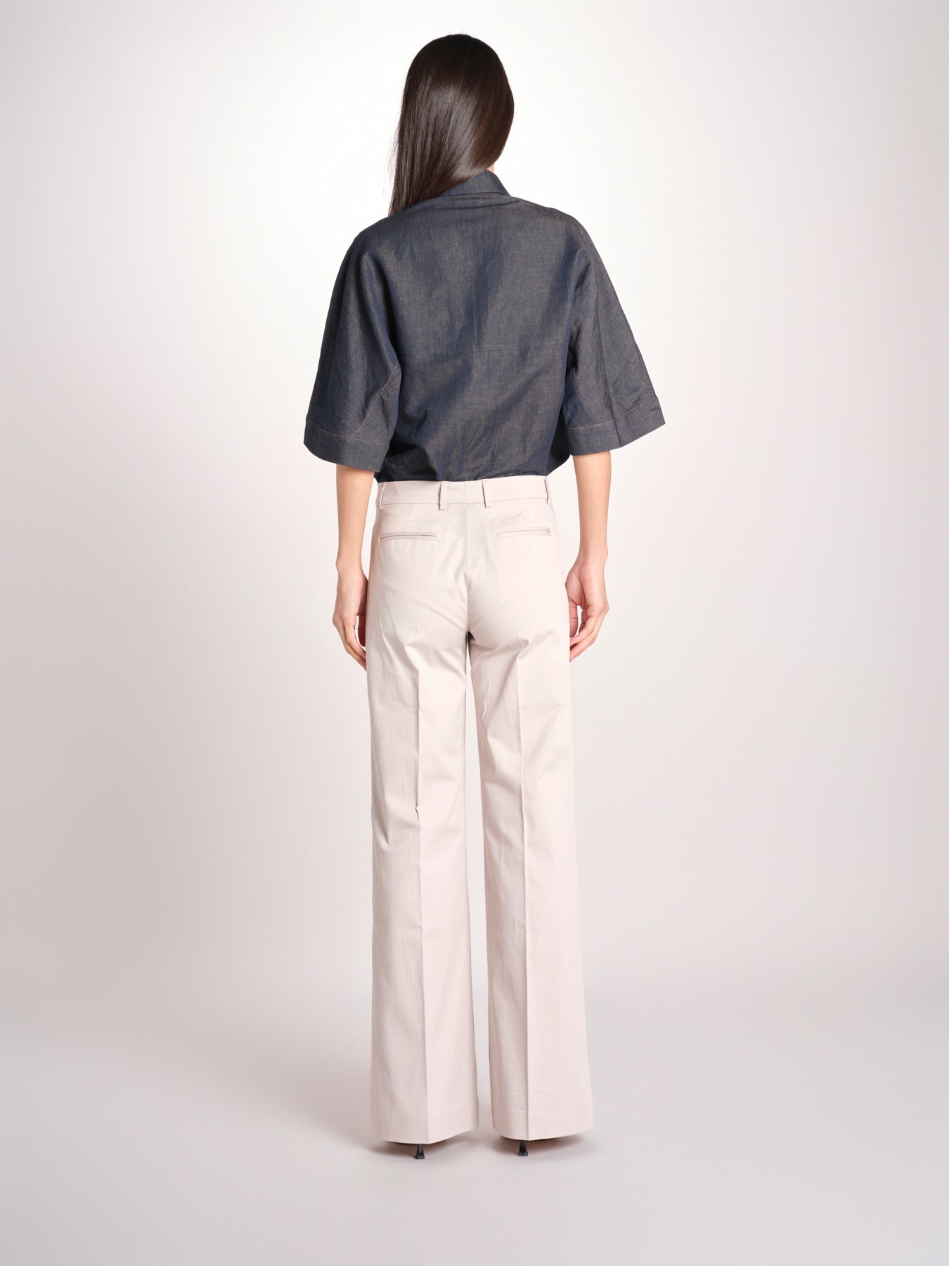 pantalone diritto in cotone MELODY L 684 54 85 PABBLE quelledue 