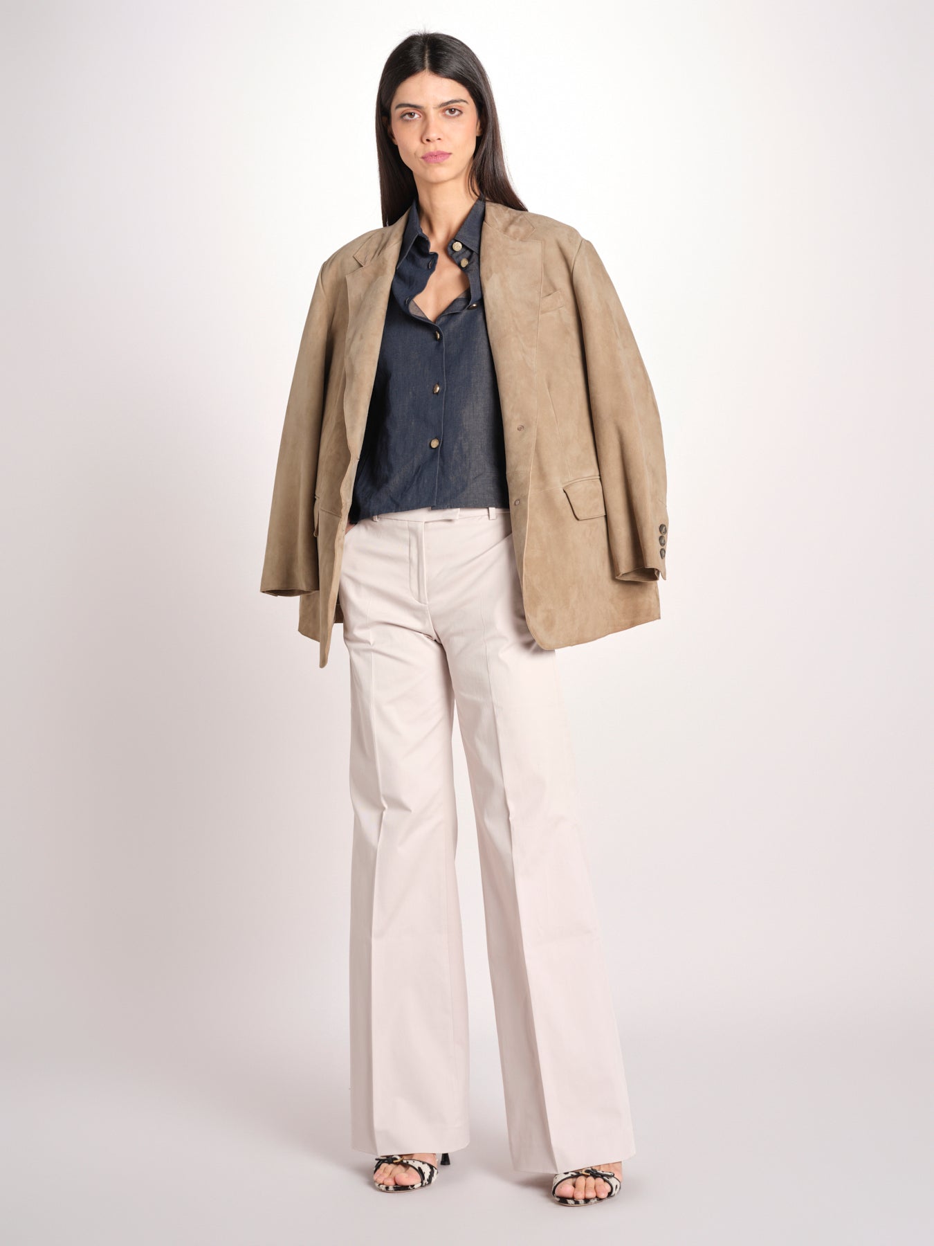 pantalone diritto in cotone MELODY L 684 54 85 PABBLE quelledue 