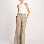 pantalone con due pinces MONIQUE 689 503 26 MORO quelledue 