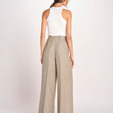 pantalone con due pinces MONIQUE 689 503 26 MORO quelledue 