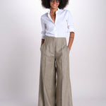 pantalone largo con nervature ORIANA 540 50326 quelledue 