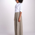 pantalone largo con nervature ORIANA 540 50326 quelledue 
