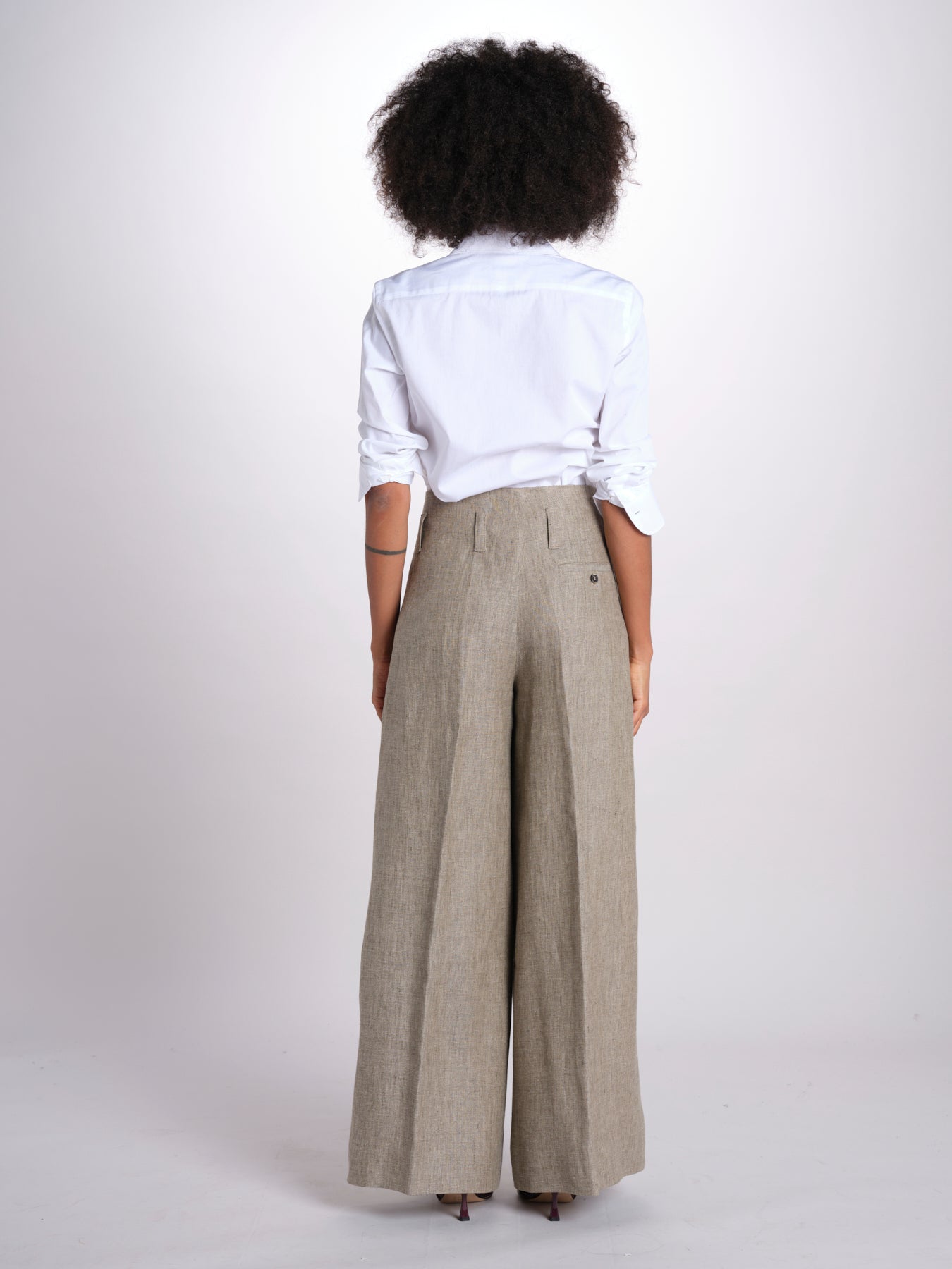 pantalone largo con nervature ORIANA 540 50326 quelledue 