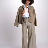 pantalone largo con nervature ORIANA 540 50326 quelledue 