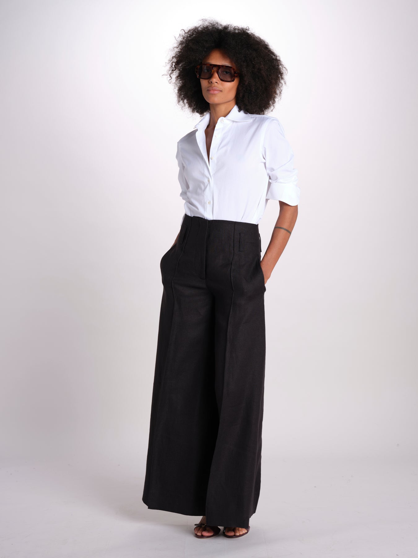 pantalone largo con nervature ORIANA 540 5033 quelledue 