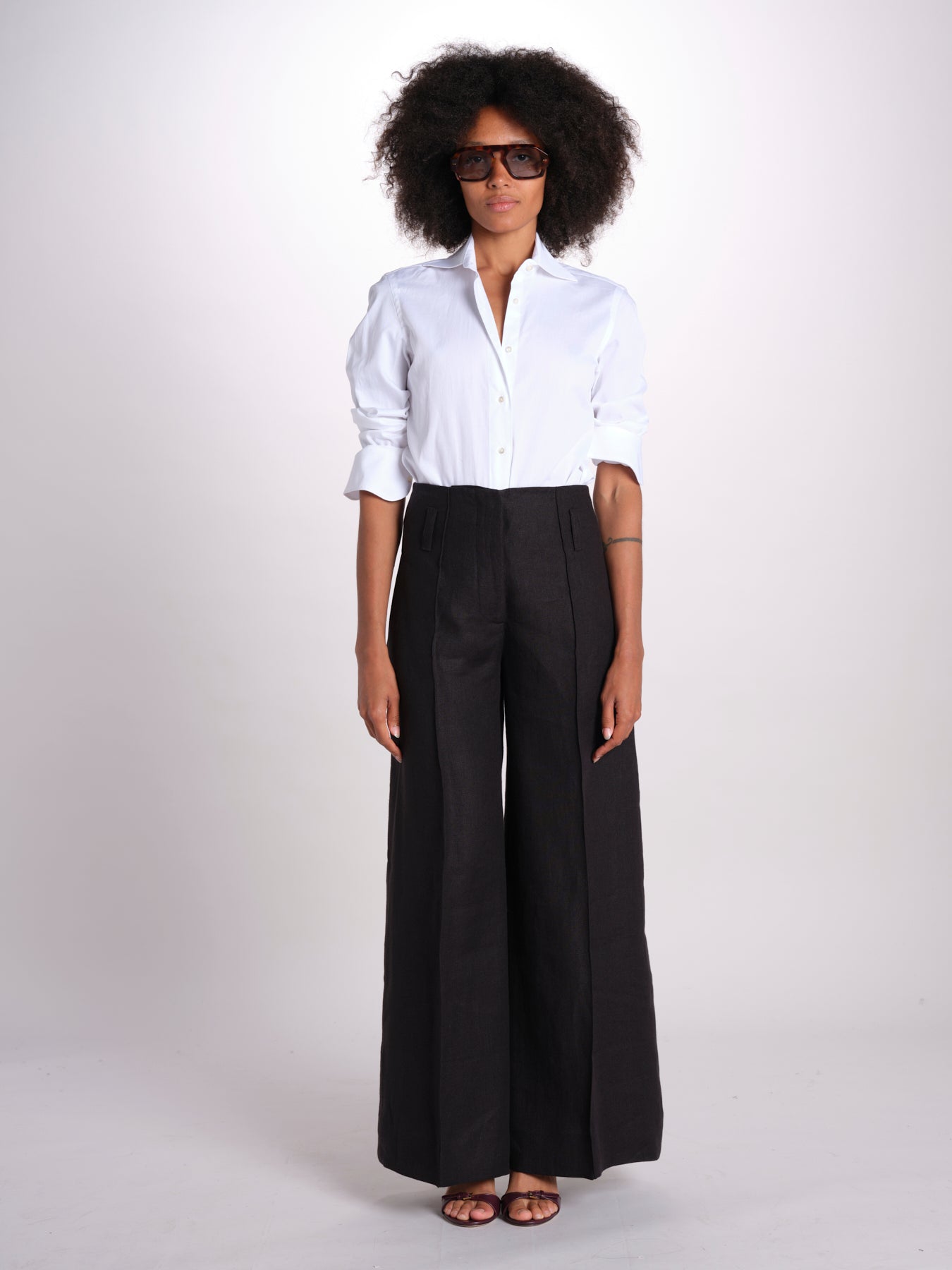 pantalone largo con nervature ORIANA 540 5033 quelledue 