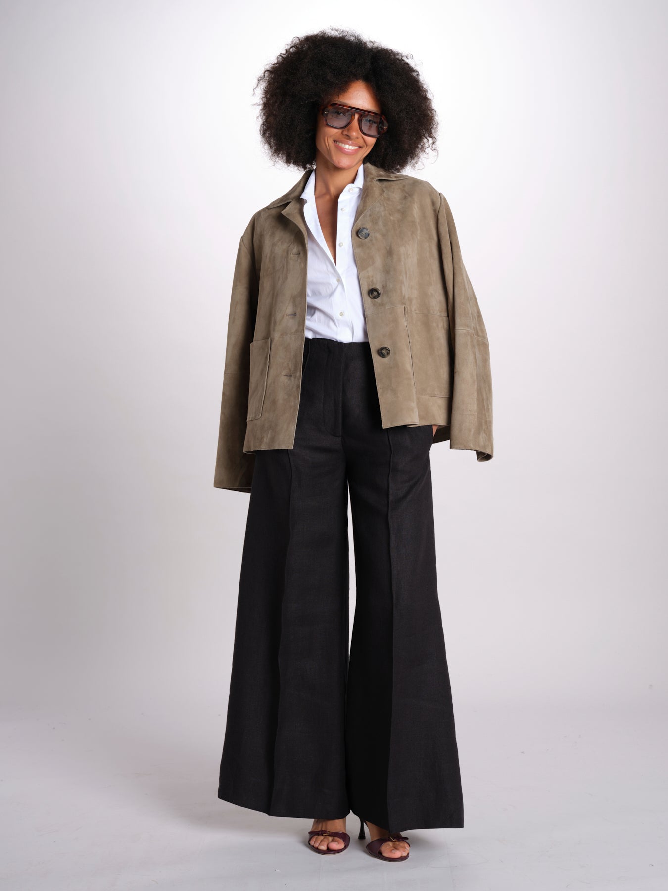 pantalone largo con nervature ORIANA 540 5033 quelledue 