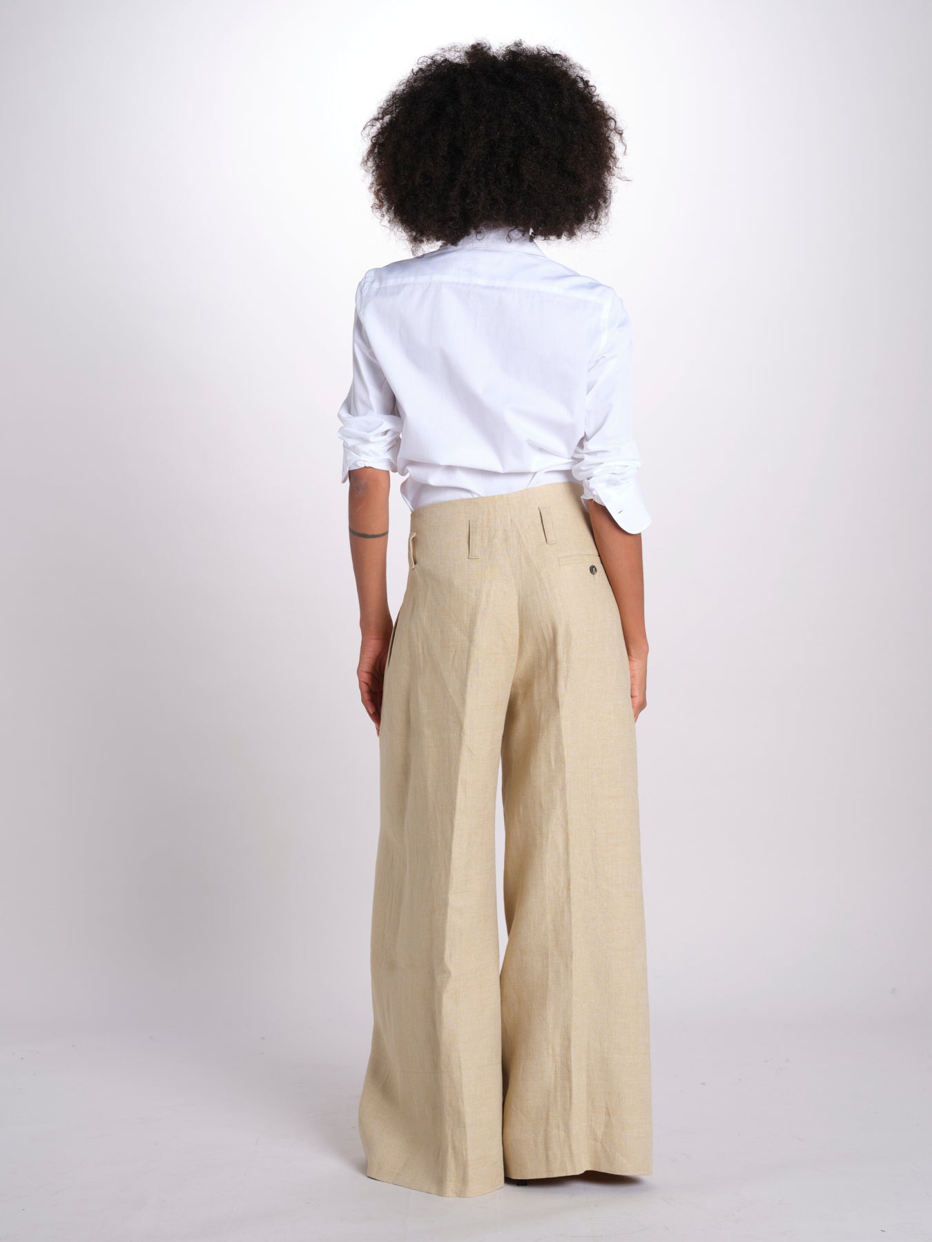pantalone largo con nervature ORIANA 540 50340 quelledue 