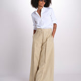 pantalone largo con nervature ORIANA 540 50340 quelledue 