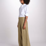 pantalone largo con nervature ORIANA 540 50352 quelledue 