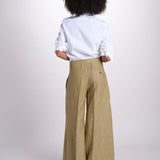 pantalone largo con nervature ORIANA 540 50352 quelledue 