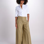 pantalone largo con nervature ORIANA 540 50352 quelledue 