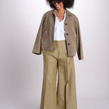 pantalone largo con nervature ORIANA 540 50352 quelledue 
