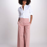 pantalone largo con nervature ORIANA 540 54165 quelledue 