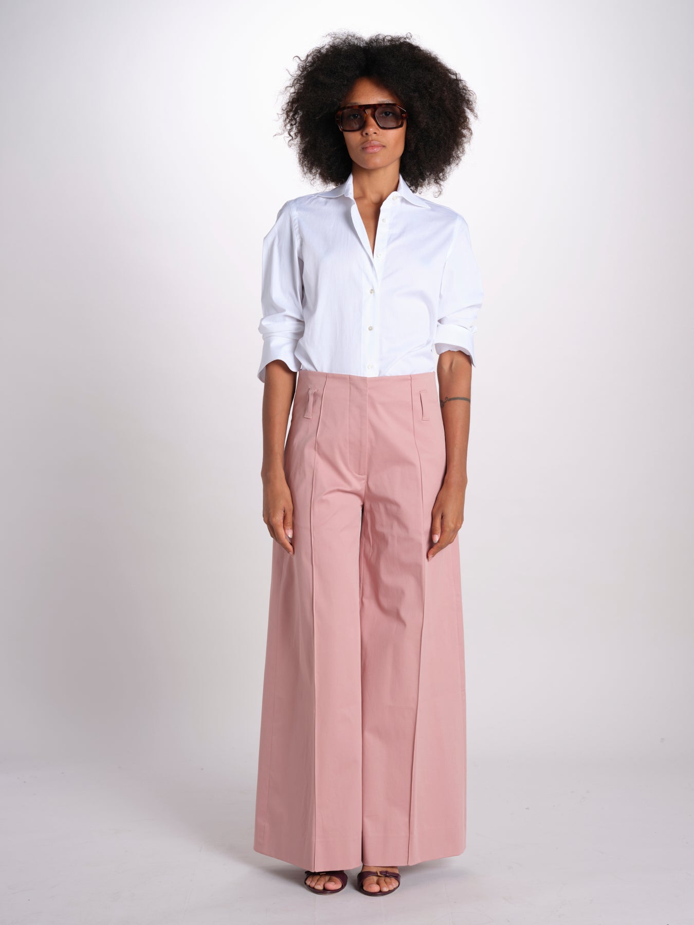 pantalone largo con nervature ORIANA 540 54165 quelledue 