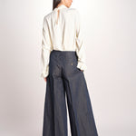 pantalone largo con nervature ORIANA 540 356 606 quelledue 