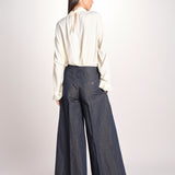 pantalone largo con nervature ORIANA 540 356 606 quelledue 