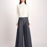 pantalone largo con nervature ORIANA 540 356 606 quelledue 