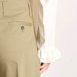 pantalone largo con nervature ORIANA 540 54 19 VERDE quelledue 