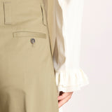 pantalone largo con nervature ORIANA 540 54 19 VERDE quelledue 