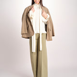 pantalone largo con nervature ORIANA 540 54 19 VERDE quelledue 