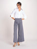 pantalone largo con nervature