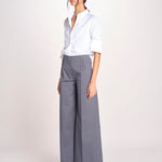 pantalone largo con nervature ORIANA 540 54 70 SLATE quelledue 