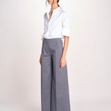 pantalone largo con nervature ORIANA 540 54 70 SLATE quelledue 