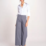 pantalone largo con nervature ORIANA 540 54 70 SLATE quelledue 