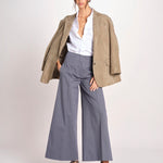 pantalone largo con nervature ORIANA 540 54 70 SLATE quelledue 