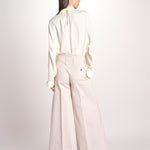 pantalone largo con nervature ORIANA 540 54 85 PABBLE quelledue 