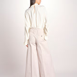 pantalone largo con nervature ORIANA 540 54 85 PABBLE quelledue 