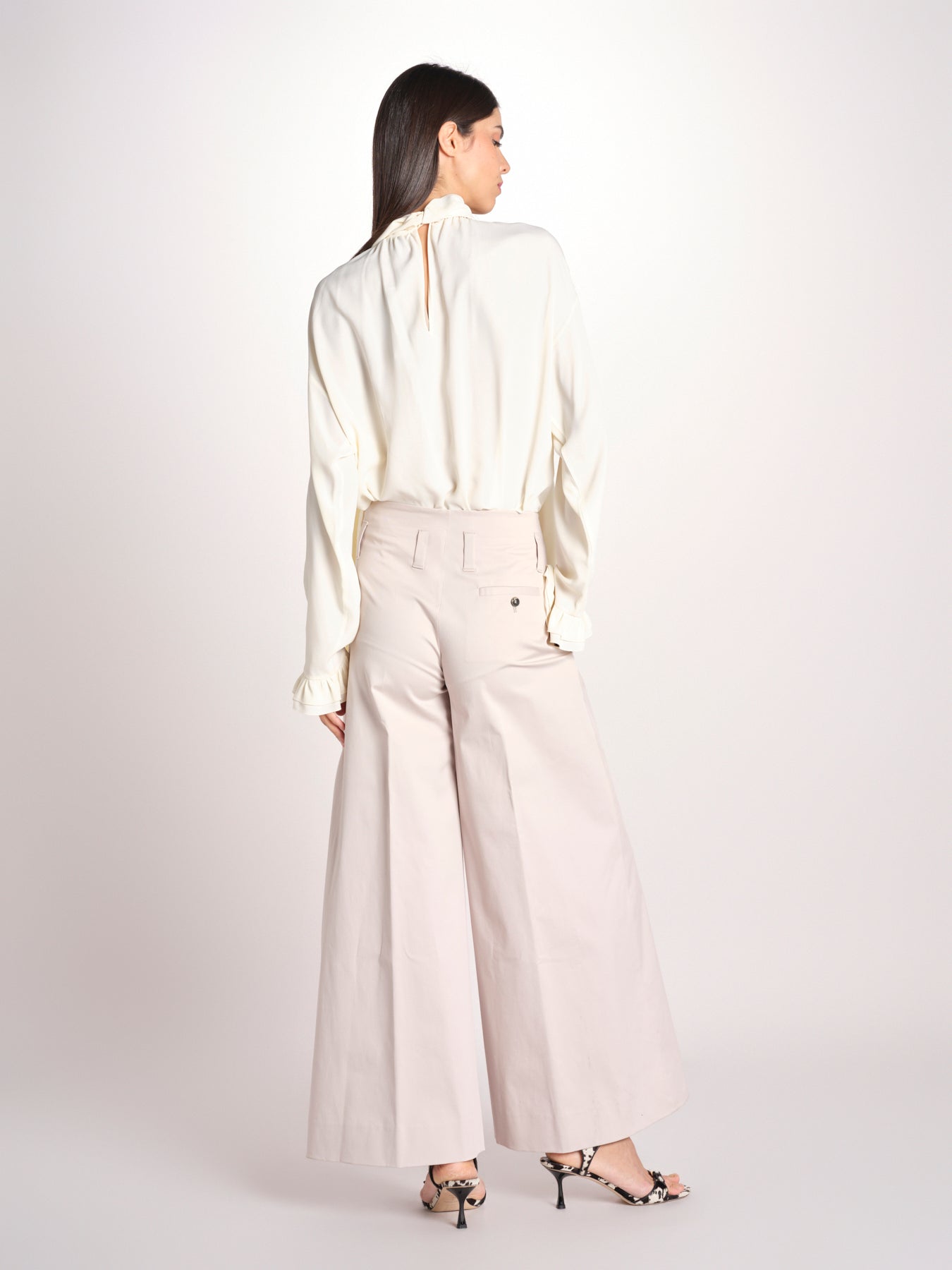 pantalone largo con nervature ORIANA 540 54 85 PABBLE quelledue 