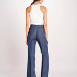 pantalone con nervature in denim OTTAVIA 673855 684 quelledue 