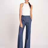 pantalone con nervature in denim OTTAVIA 673855 684 quelledue 